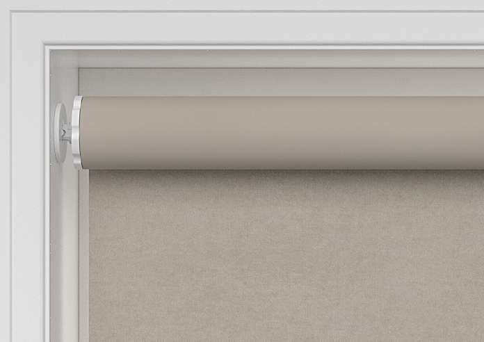 Flori Faux Suede (Blackout), Latte - Twist&Fit Roller Blind - Image 9